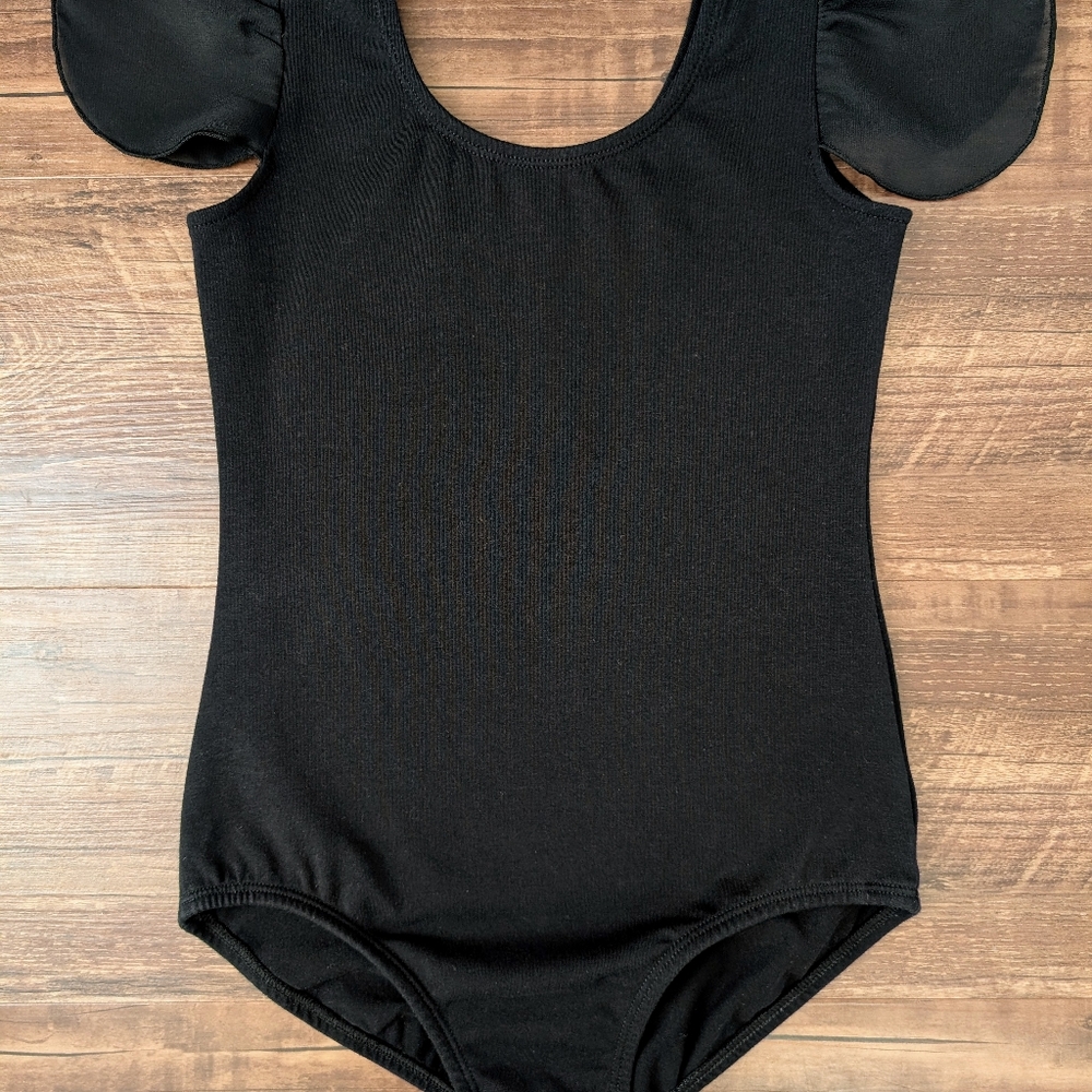 Stelle Black Ruffle Leotard - Picture 2 of 3